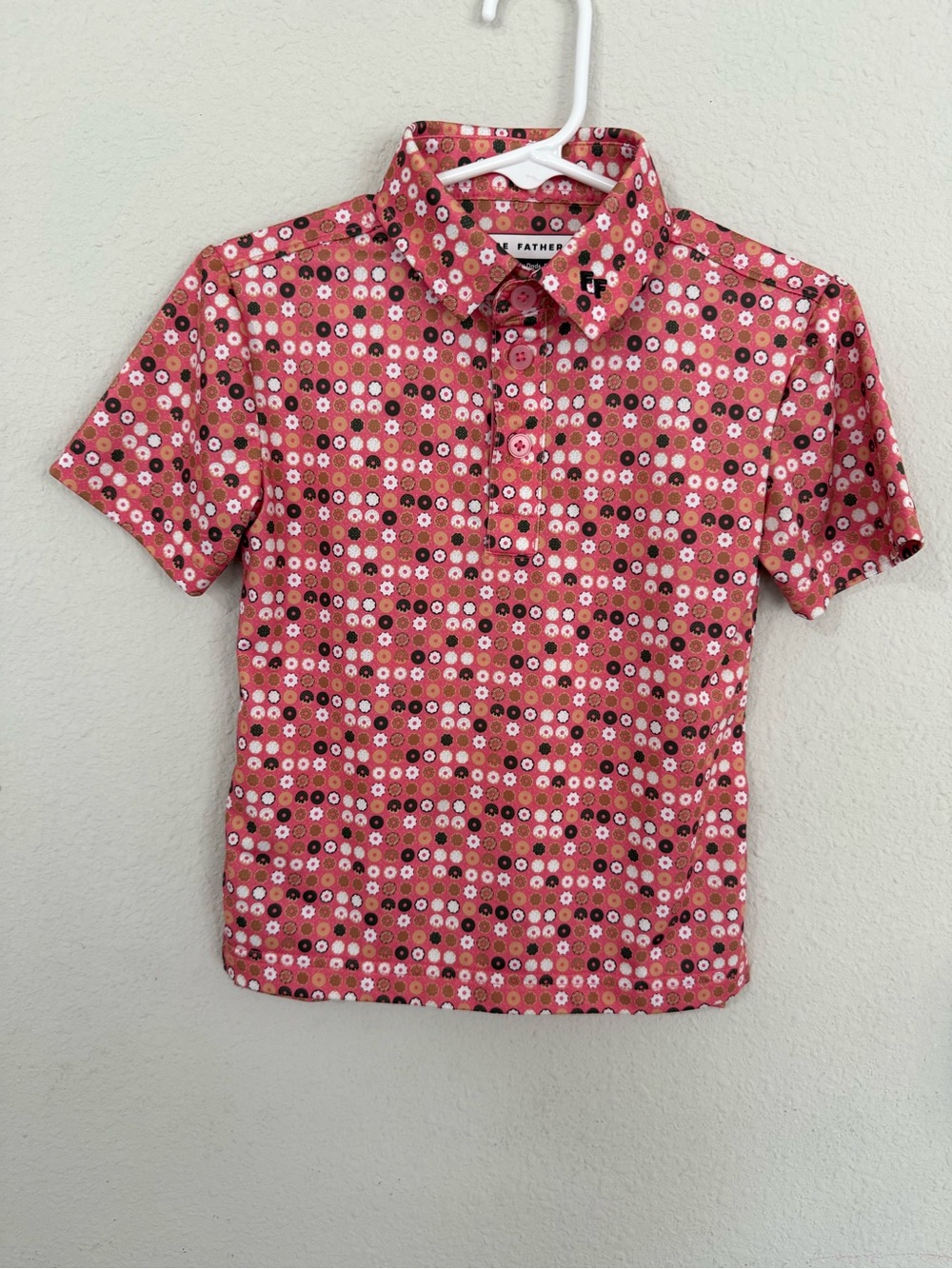 Fore Fathers Donuts With Dad Kids Golf Polo 2-3Y Donut Print
